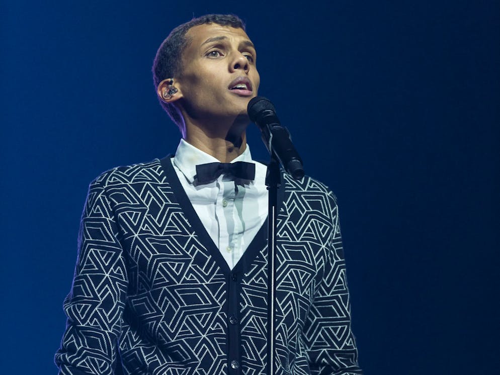 Mandatory Credit: Photo by Isopix/REX Shutterstock (4244265k)
Stromae
Stromae in concert at Heysel, Brussels, Belgium - 13 Nov 2014