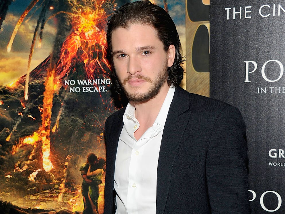 NEW YORK, NY - FEBRUARY 12: Kit Harington attends the "Pompeii" screening hosted by TriStar Pictures with the Cinema Society and Grey Goose at Crosby Street Hotel on February 12, 2014 in New York City. (Photo by Jamie McCarthy/Getty Images)
