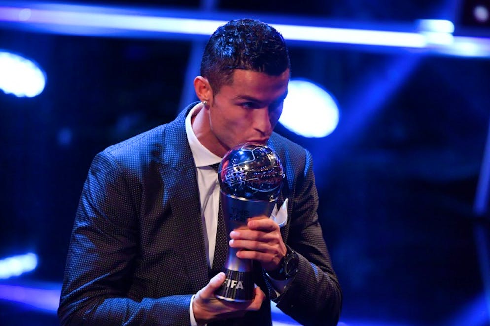 Cristiano Ronaldo distingué comme le meilleur joueur de la Fifa de l'année 2017, le 23 octobre 2017 à Londores