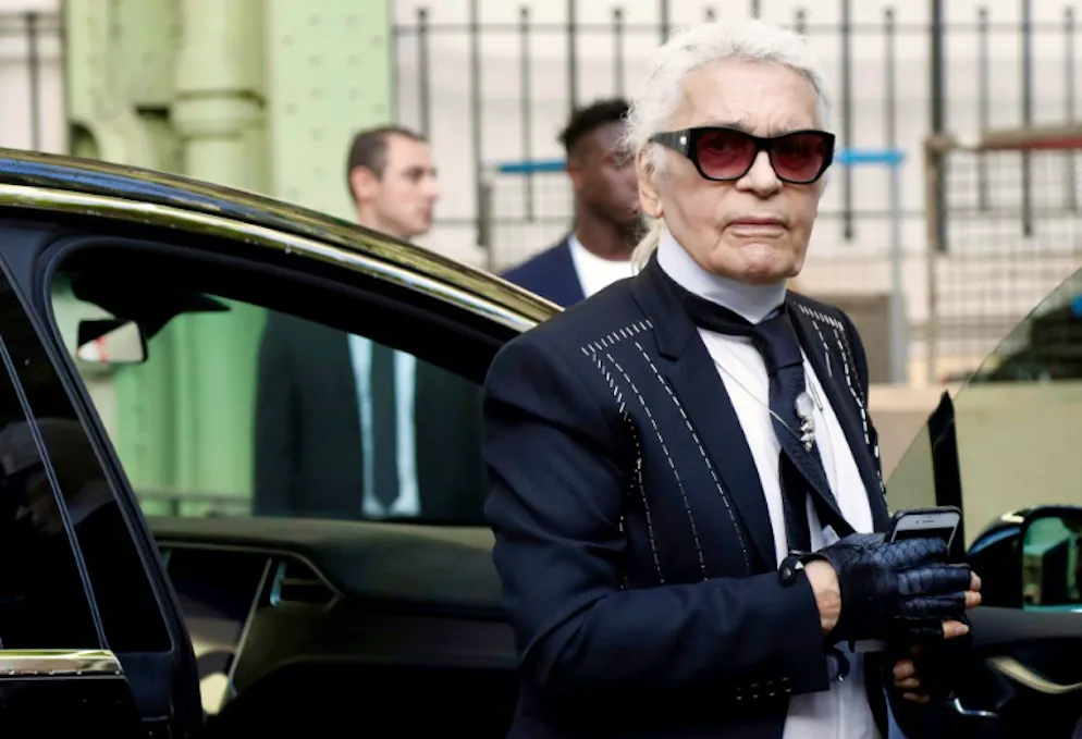 Karl Lagerfeld le 3 octobre 2017 à Paris