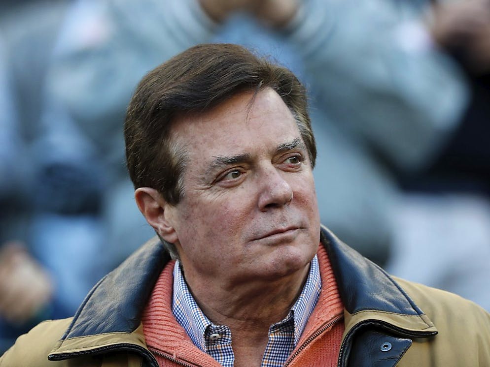 Paul Manafort, l'ex-chef de campagne de Trump, formellement inculpé. Paul Manafort (sur la photo) et Rick Gates sont notamment inculpés de faits présumés de conspiration en vue de blanchiment d'argent, violation des lois fédérales sur le lobbying et les activités bancaires (archives).