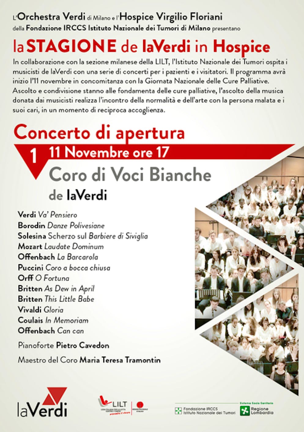 laVerdi, stagione all'Istituto Tumori