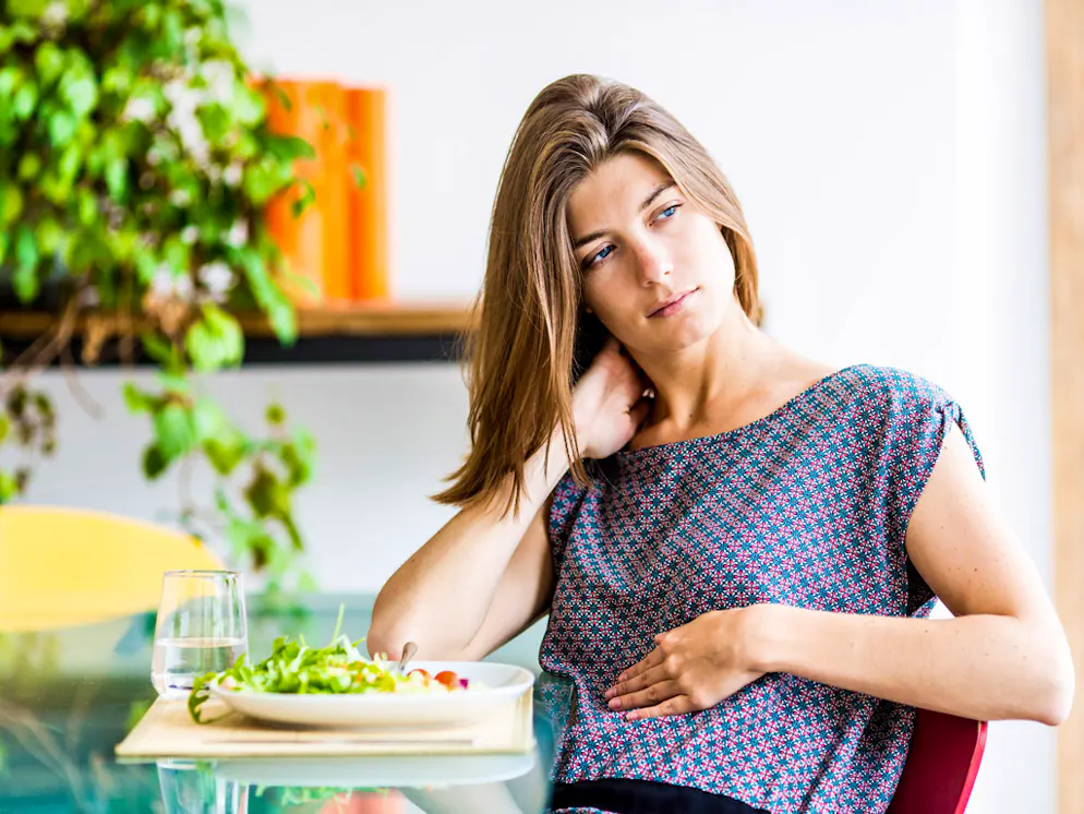 Mandatory Credit: Photo by Garo/Phanie/REX/Shutterstock (3825572o)
Model Released - Stomach ache  indigestion.
Woman, Various - May 2014

