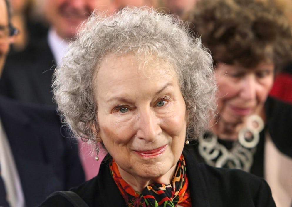 La romancière canadienne Margaret Atwood à la foire du livre de Francfort le 15 octobre 2017