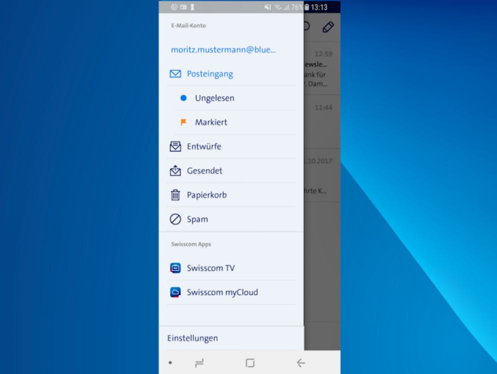 Bluewin-App: News und Mail an einem Ort