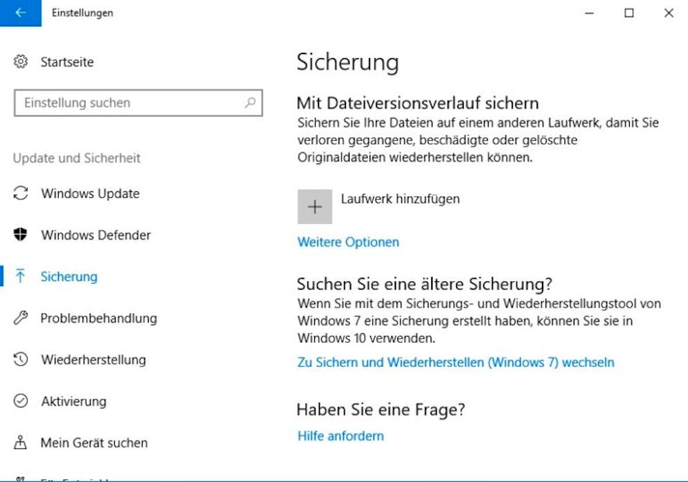 So klappt es mit der Datensicherung. ... Windows haben bereits eigenebaute Backup-Funktionen. Und die sollten Sie unbedingt nutzen! So geht's: