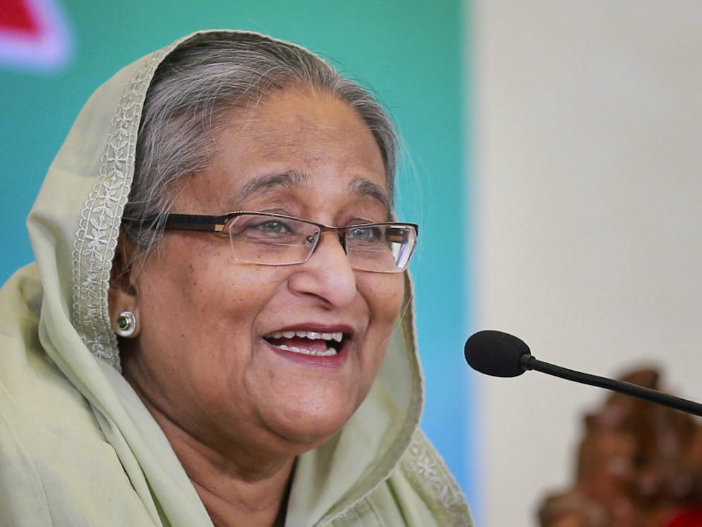 La Première ministre Sheikh Hasina devait officiellement inaugurer mercredi 3 octobre des constructions neuves sur l'île alluviale de Bhashan Char (archives).