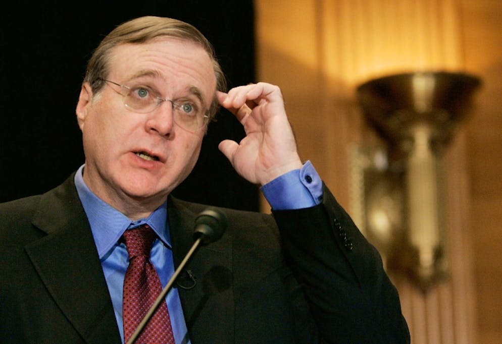 Le co-fondateur de Microsoft Paul Allen, décédé lundi des suites d'un cancer, photographié ici lors d'une conférence de presse à Washington le 26 septembre 2006.