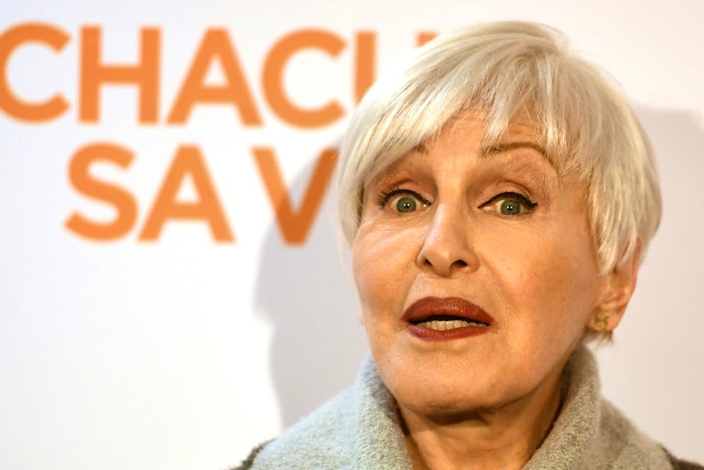 L'actrice et chanteuse française Nicole Croisille lors de la première du film "Chacun sa vie" à Paris le 13 mars 2017