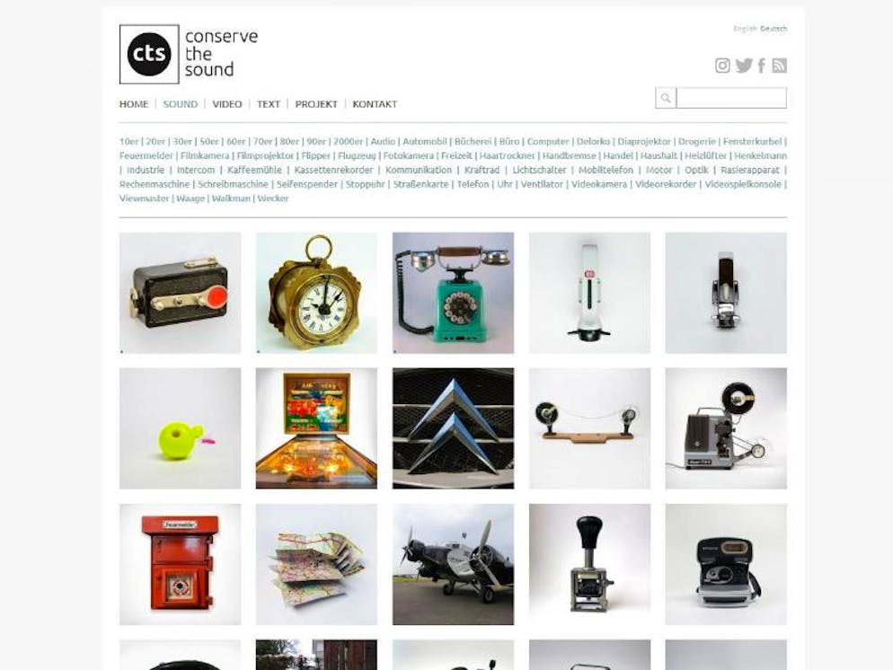 Von Kaffeemühle bis Schreibmaschine: «conservethesound.de» will Geräusche vergangener Geräte bewahren.