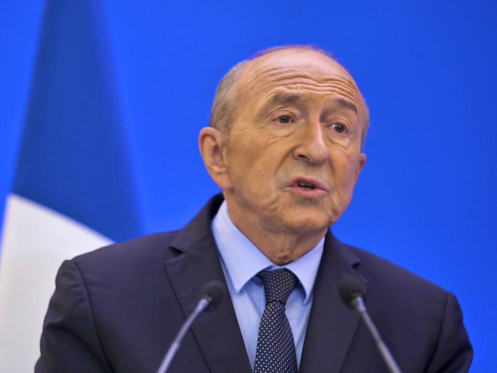 "Cet acte d’une extrême gravité envisagé sur notre territoire ne pouvait rester sans réponse", écrivent les ministres de l'Intérieur, des Affaires étrangères et de l'Economie, respectivement Gérard Collomb (photo), Jean-Yves Le Drian et Bruno Le Maire dans un communiqué commun (archives).