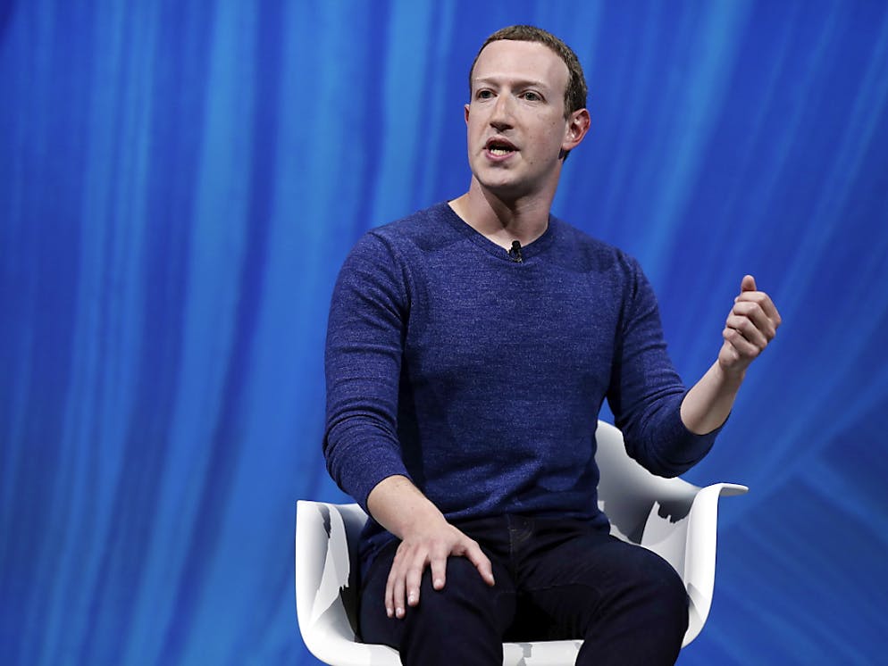 Il CEO di Facebook Mark Zuckerberg (foto d'archivio)