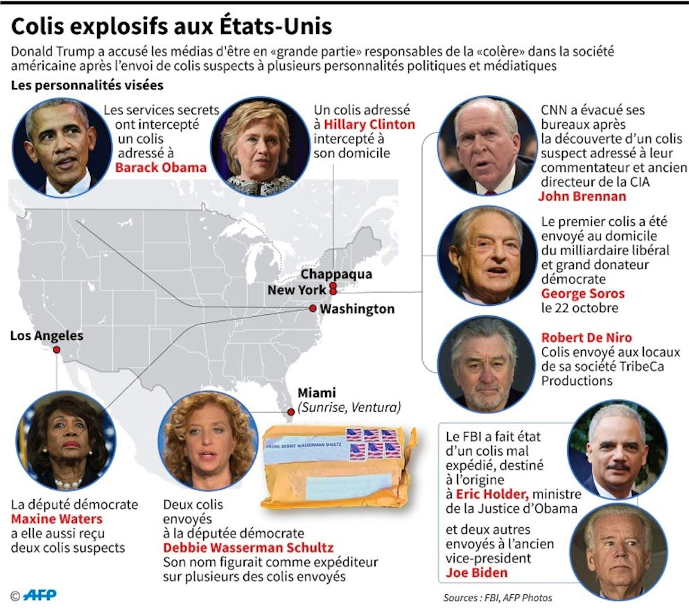 Colis explosifs aux Etats-Unis