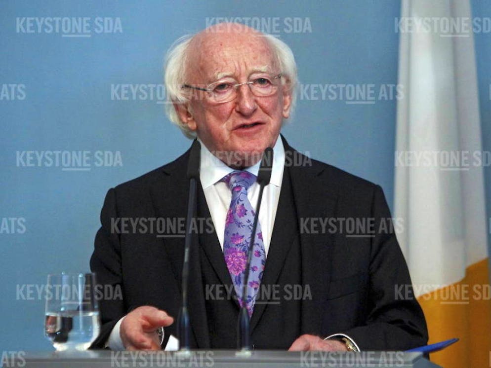 Il presidente irlandese uscente Michael Higgins dato per favorito (foto d'archivio)
