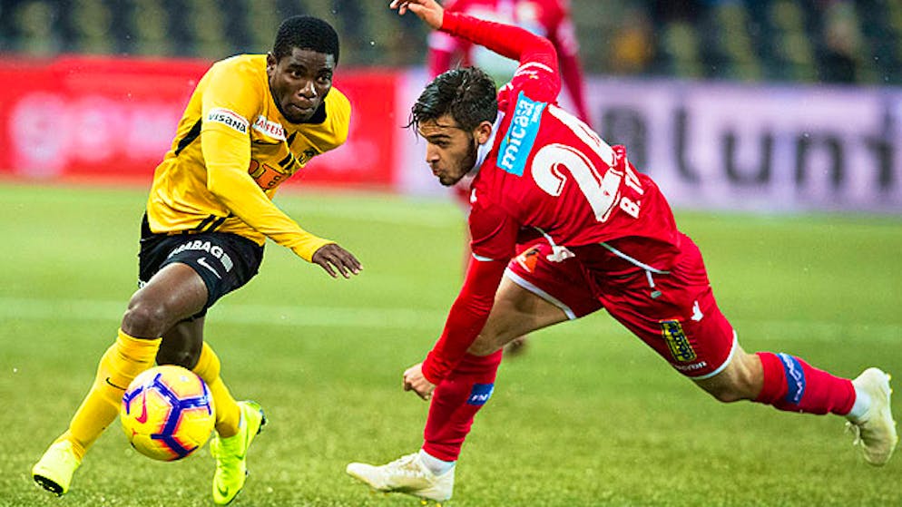 Roger Assalé, ici devant Bastien Toma, a égalisé pour YB.