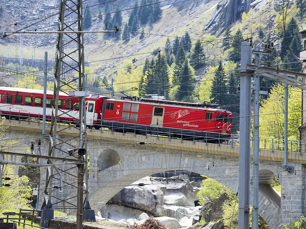 Una locomotiva della Matterhorn Gotthard Bahn (MGBahn).