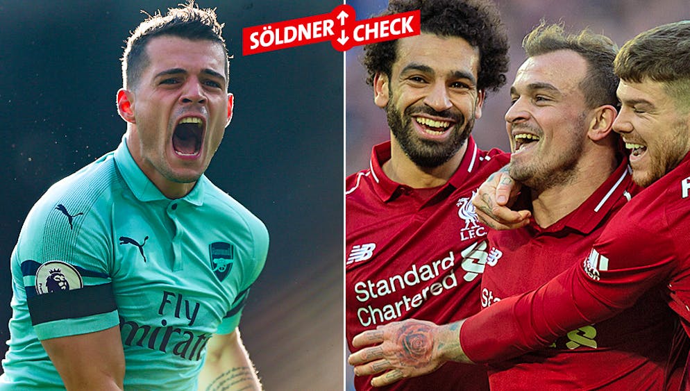 Granit Xhaka und Xherdan Shaqiri reihen sich in der Premier League unter die Torschützen.