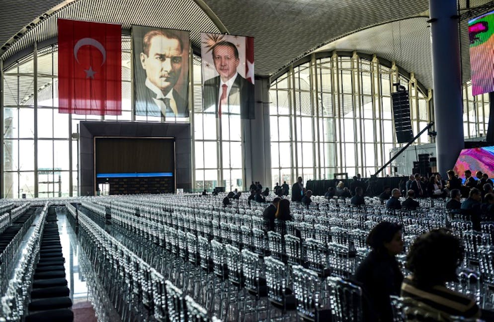 Vue du nouvel aéroport d'Istanbul, lors de son inauguration le 29 octobre 2018.
