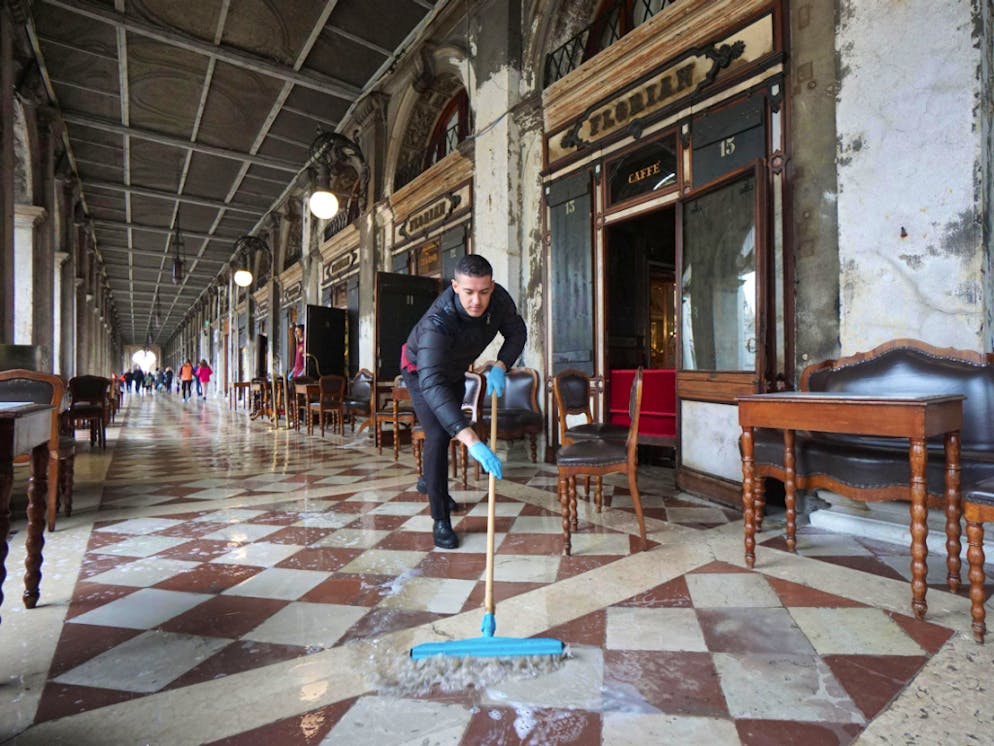 L'acqua alta a atteint un pic de 156 cm à Venise.