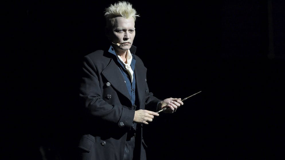 Johnny Depp als Gellert Grindelwald an der Messe Comic-Con im Juli in San Diego.