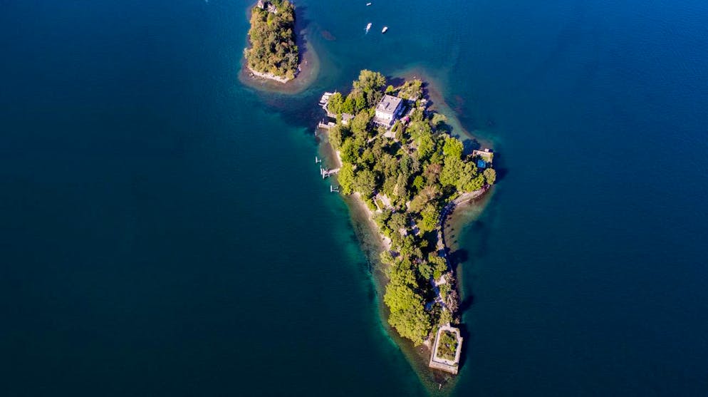 Vista aerea delle Isole di Brissago (archivio)