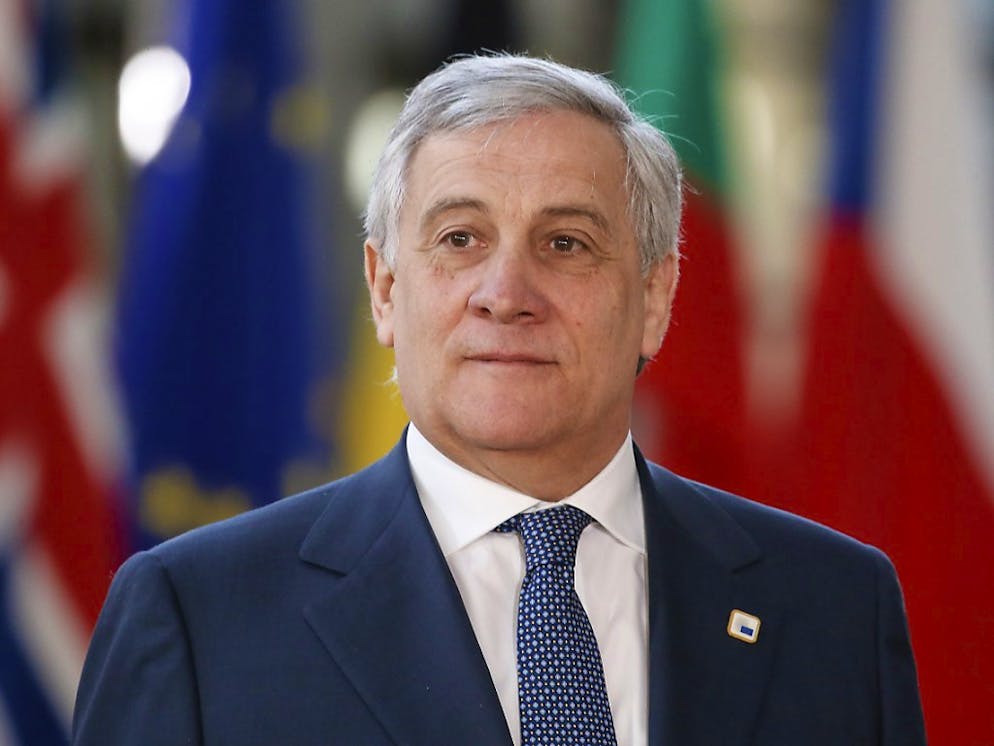 Il presidente del parlamento europeo Antonio Tajani