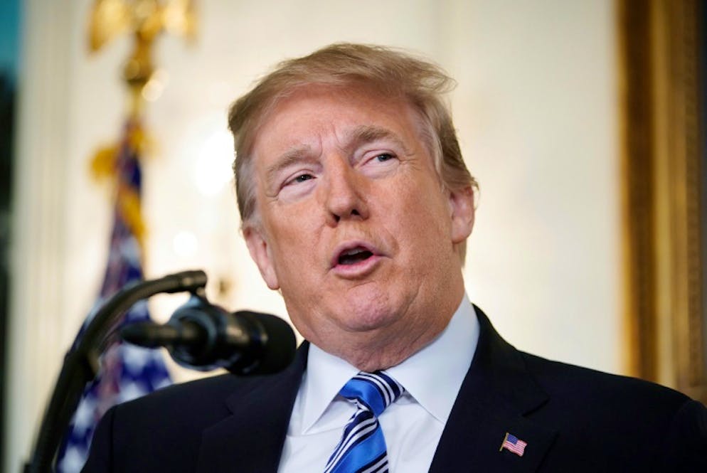 Le président américain Donald Trump, le 15 février 2018 à la Maison Blanche, à Washington