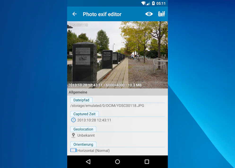 Smartphone: ce que vos photos disent de vous. Le logiciel Photo Exif Editor pour Android ouvre la possibilité d'éditer les métadonnées des photos.