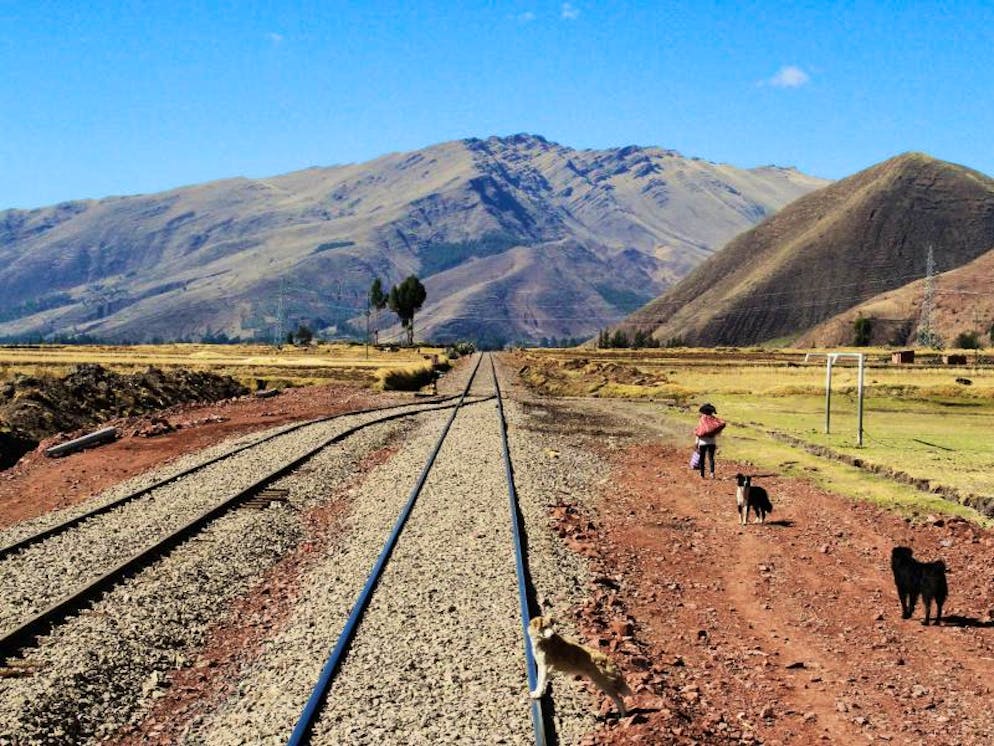 Im Luxuszug durch Perus Anden. Zugstrecke des «Andean Explorer» zwischen Puno und Raqchi. Der Luxuszug ist betont langsam unterwegs.