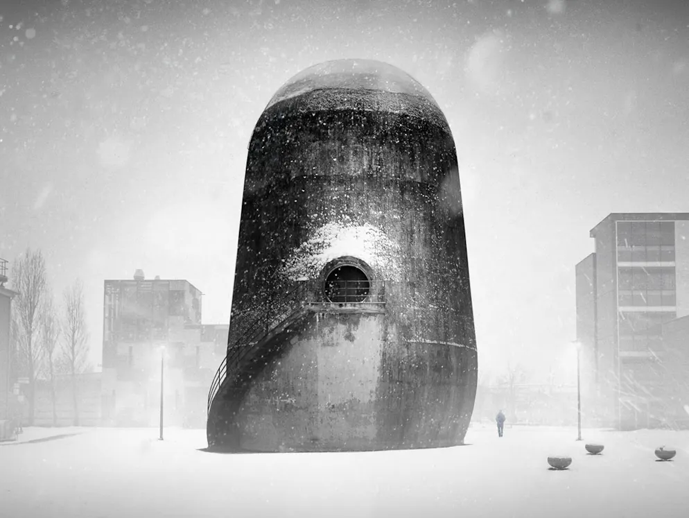 «Sony World Photography Awards»-Les meilleures photos. Andreas Pohl, Allemagne: «The Man and the Mysterious Tower». Cet étrange bâtiment n’est pas situé dans la toundra sibérienne, mais dans le quartier de Berlin-Adlershof. Il s’agit d’une soufflerie verticale construite entre 1934 et 1936. Catégorie: Open, Architecture. 