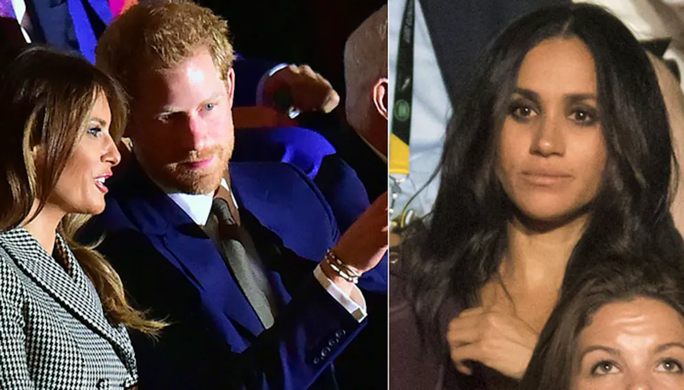 Il principe Harry e Meghan Markle. Durante la cerimonia di apertura degli Invictus Games, i due innamorati avevano mantenuto le distanze: Meghan Markle era seduta diverse file più in dietro rispetto ad Harry che sedeva, invece, accanto a  Melania Trump .