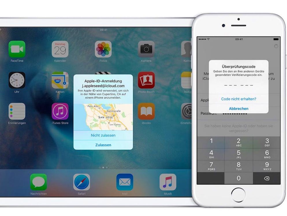 Besserer Schutz mit Zwei-Faktor-Authentifizierung. Besonders zum Schutz der Cloud-Dienste vor unbefugtem Zugriff ist die 2FA bei Apple gedacht.