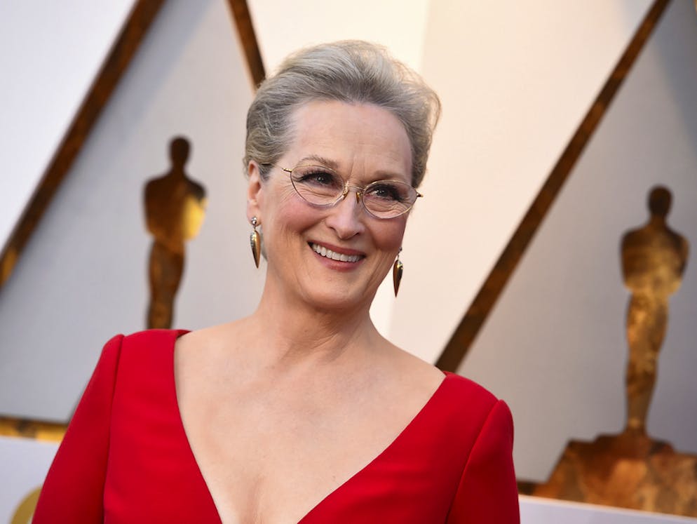 Meryl Streep in immagini. Meryl Streep sul red carpet della cerimonia degli Oscar 2018. L'attrice è stata candidata anche quest'anno come miglior attrice protagonista nel film di Steven Spielberg «The Post».