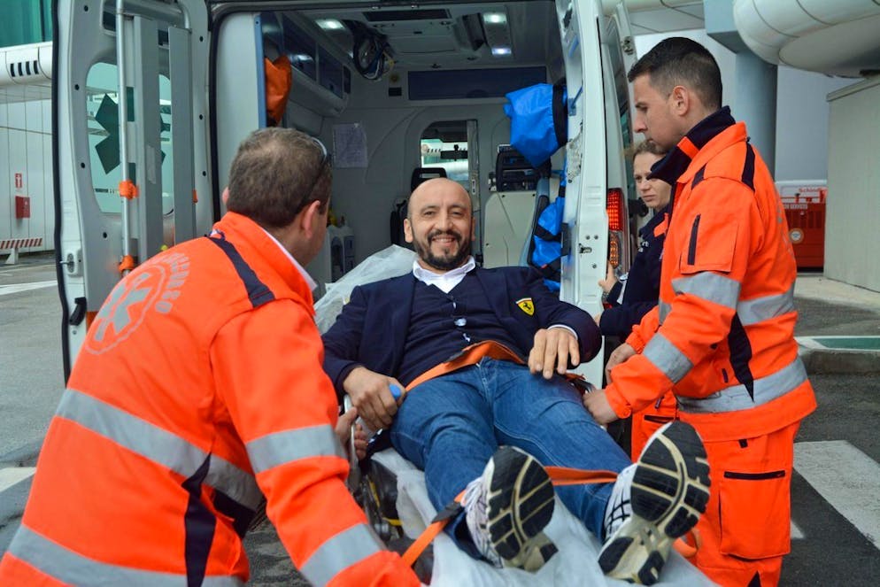 Francesco Cigarini hat trotz dem Unfall sein Lachen nicht verloren.