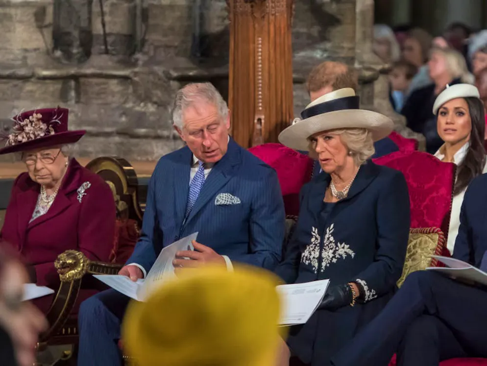 Il principe Harry e Meghan Markle. Poco tempo prima, il 12 marzo, Meghan Markle ha partecipato per la prima volta ad una riunione famigliare ufficiale insieme alla regina e ai suoi futuri suoceri, Carlo e Camilla.