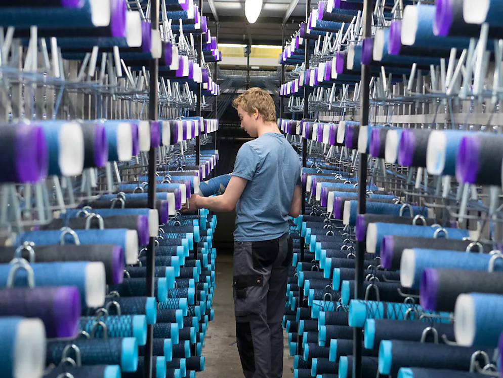 Textilindustrie. Schweizer Textilindustrie im Aufschwung.
