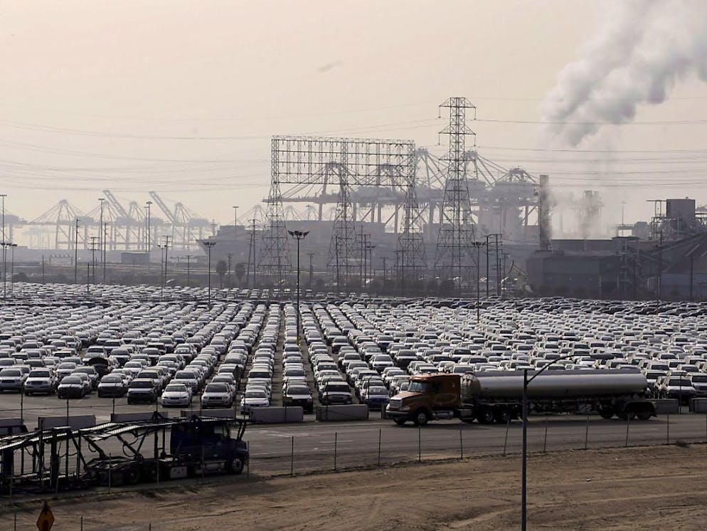 Industriegelände in Long Beach: Kaliforniens Städte leigen an der Spitze der Orte in den USA mit der schlechtesten Luftqualität. (Archivbild)