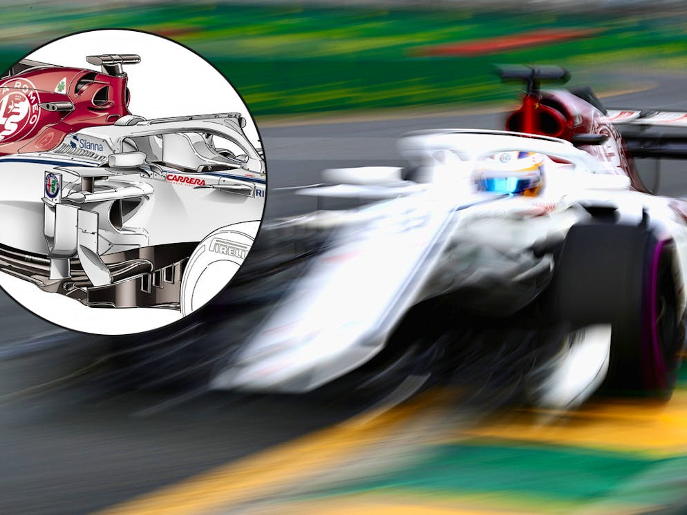 Wiglets sollen dem Sauber dazu verhelfen, den Luftstrom besser in die Seitenkästen zu leiten.