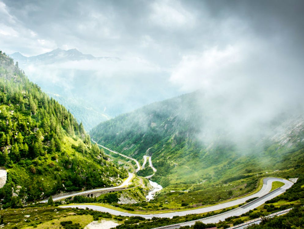 Die Rhone-Route beginnt mit einem Aufstieg auf den Furkapass. Schweisstreibend, aber der Blick ist spektakulär.