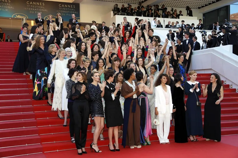 Storico red carpet Cannes, marcia donne