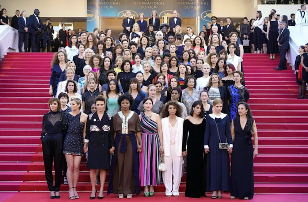 Storico red carpet Cannes, marcia donne