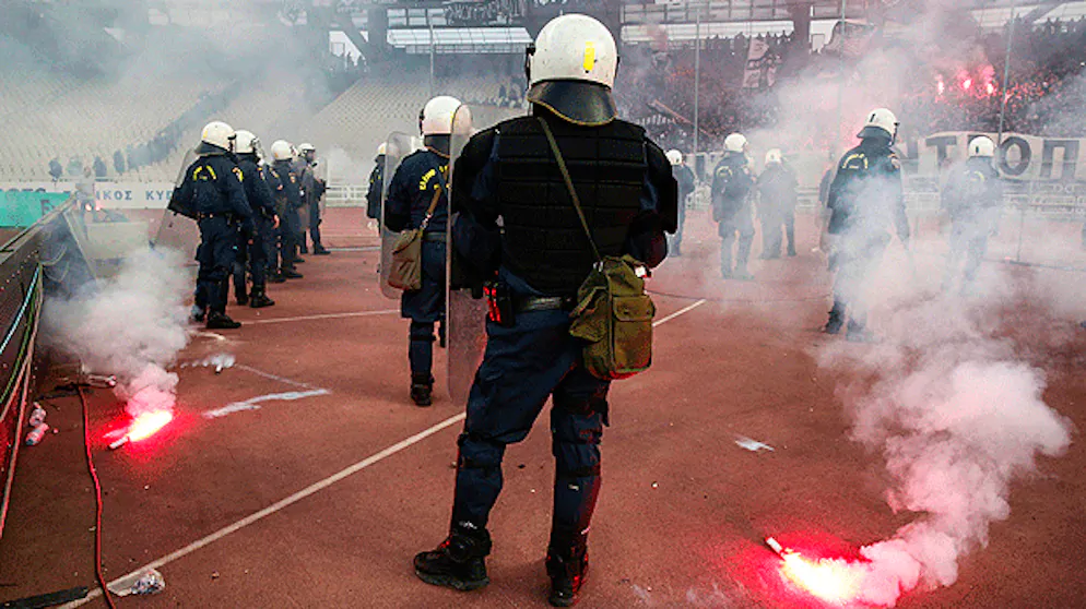 La police a été mobilisée à l'intérieur du stade Olympique d'Athènes