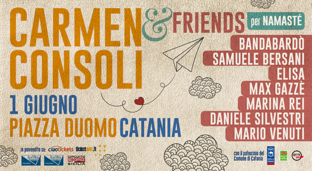 Consoli, concerto 1 luglio cambia sede