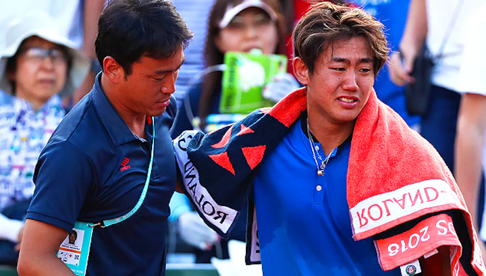 Yoshihito Nishioka n'arrivait plus à poser un pied devant l'autre en fin de partie.