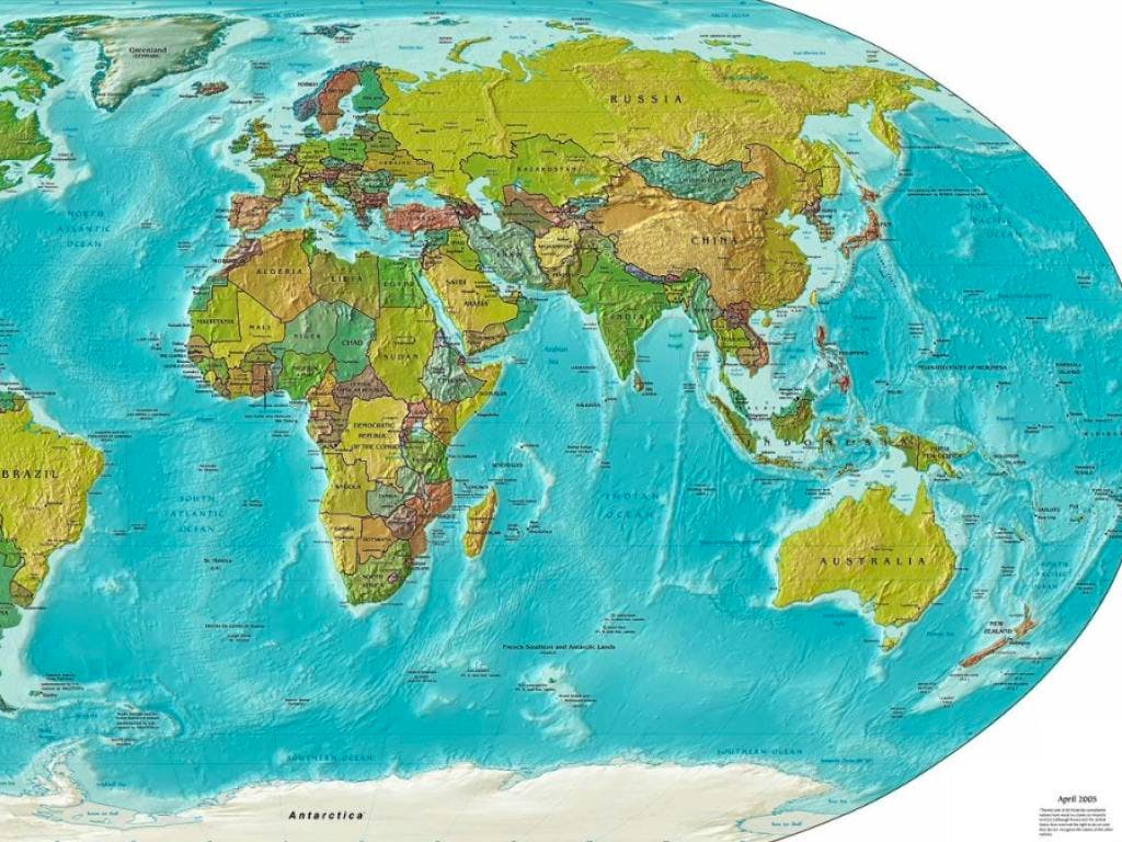 Neuseeland wird auf  Karten bergangen