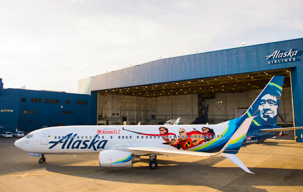 La famille des 'Indestructibles' prend son envol avec Alaska Airlines. "Les Indestructibles 2" sur un appareil d'Alaska Airlines