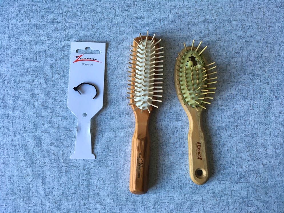 Un mois sans produire de déchets? Nous avons fait le test!. Le mois Zero-Waste commence par une brosse à cheveux en fin de vie...