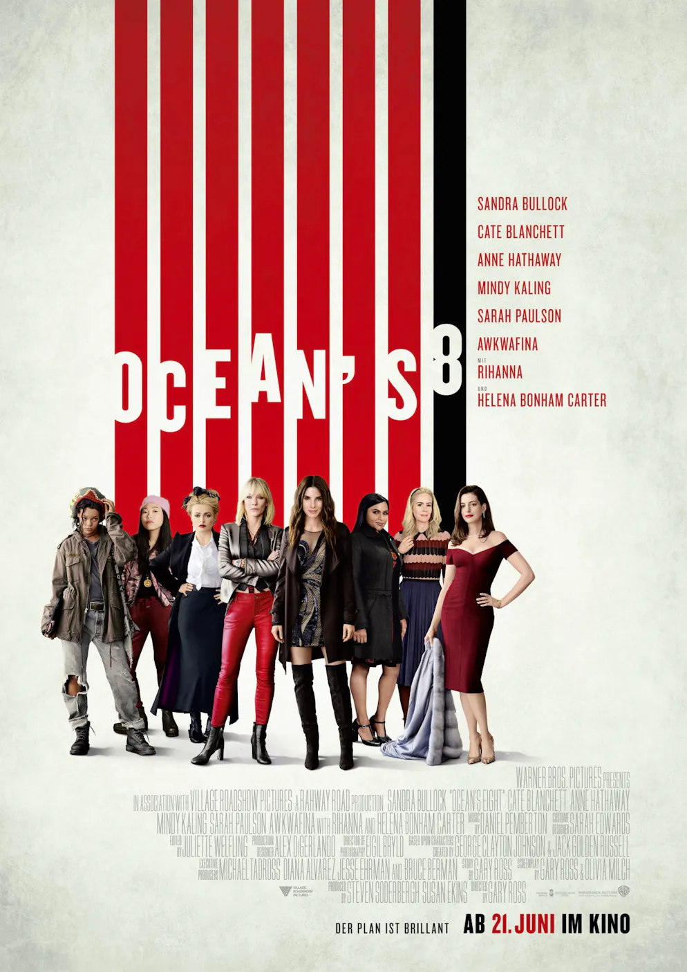 Die Kino-Highlights im Juni. Nun sind die Damen an der Reihe: Mit «Ocean's 8» (ab Donnerstag, 21. Juni) starten Sandra Bullock, Cate Blanchett und Co. ihre Diebestour.
