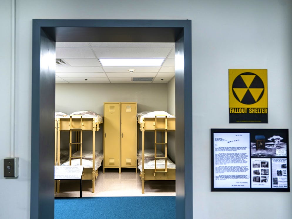 Die geheimen Atombunker der US-Regierung. Die Anlage war gross genug, um alle 535 Repräsentanten sowie jeweils einen Mitarbeiter zu beherbergen.