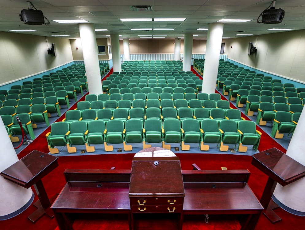 Die geheimen Atombunker der US-Regierung. In dem Bunker gab es sogar einen Sitzungsaal für die Abgeordneten.